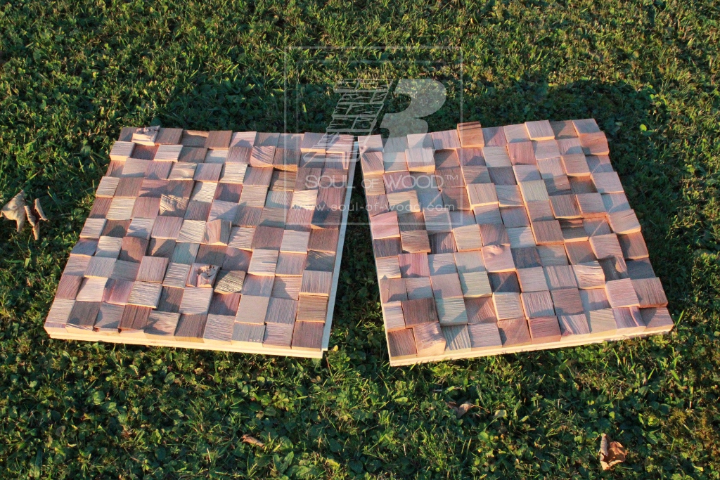 Soul of Wood™ Zeder-Mosaik auf Trägerplatten
